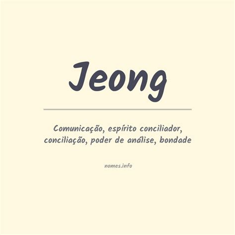 jeong significado